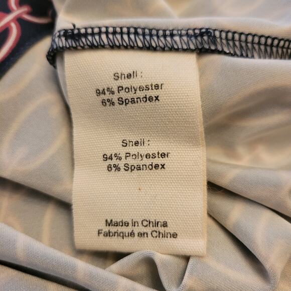 L'Agence - Harmony printed stretch chain motiff blue pink blouse - Size Small - Picture 9 of 11